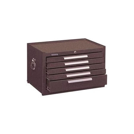 Kennedy Signature Series Mechanics Chest, 5 Drawer, Brown, 27 in W x 18 in D x 16-1/2 in H 285XB